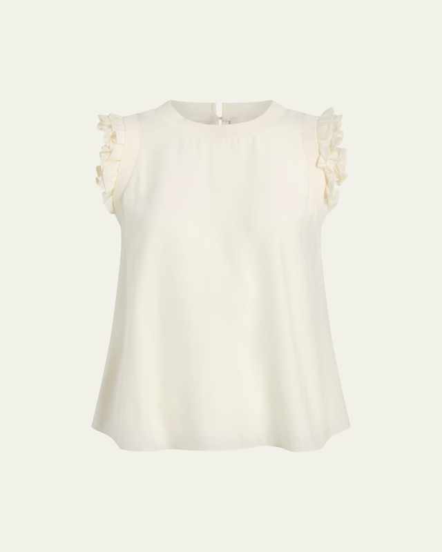 Lenore Woven Ruffle Top